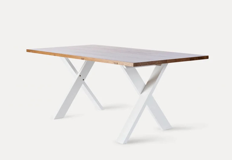 Bruno täispuidust laud 180 × 90 cm ristjalgadega | kask ja tamm