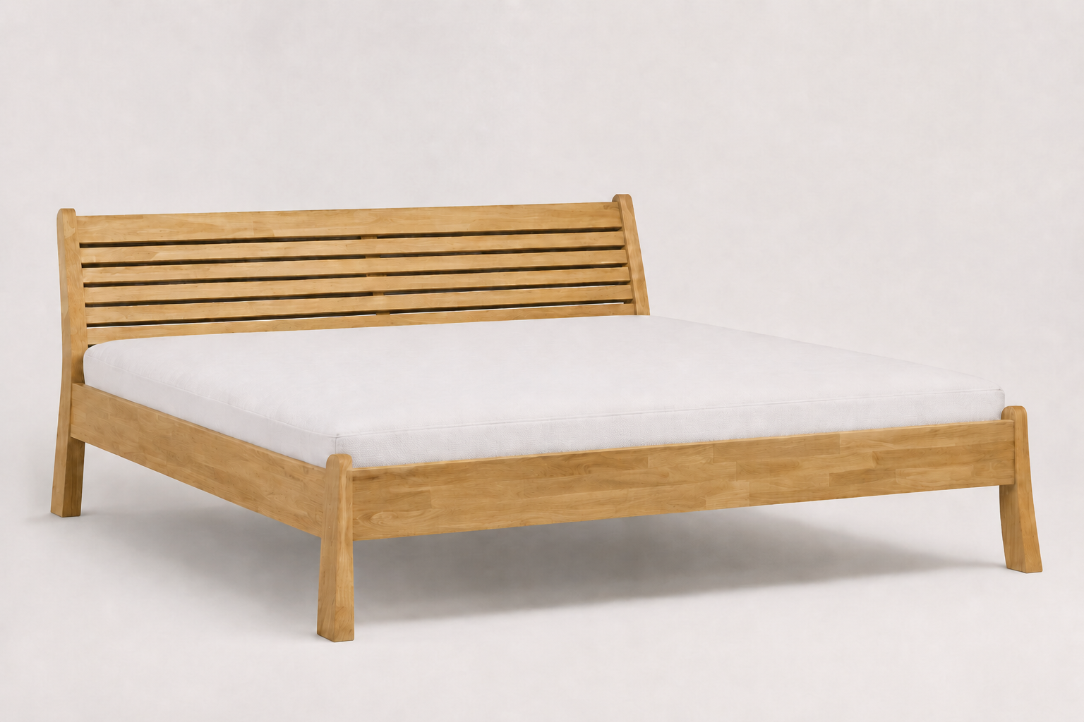 Lauma D024 tammepuidust voodi 90 cm liistpeatsi ja madala jalutsiga