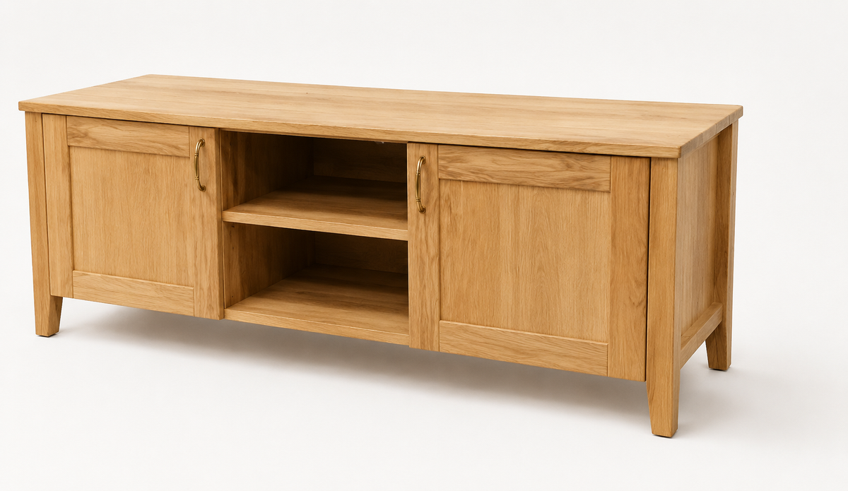 Lauma tammepuidust TV-alus sahtlitega – 140 cm D0021