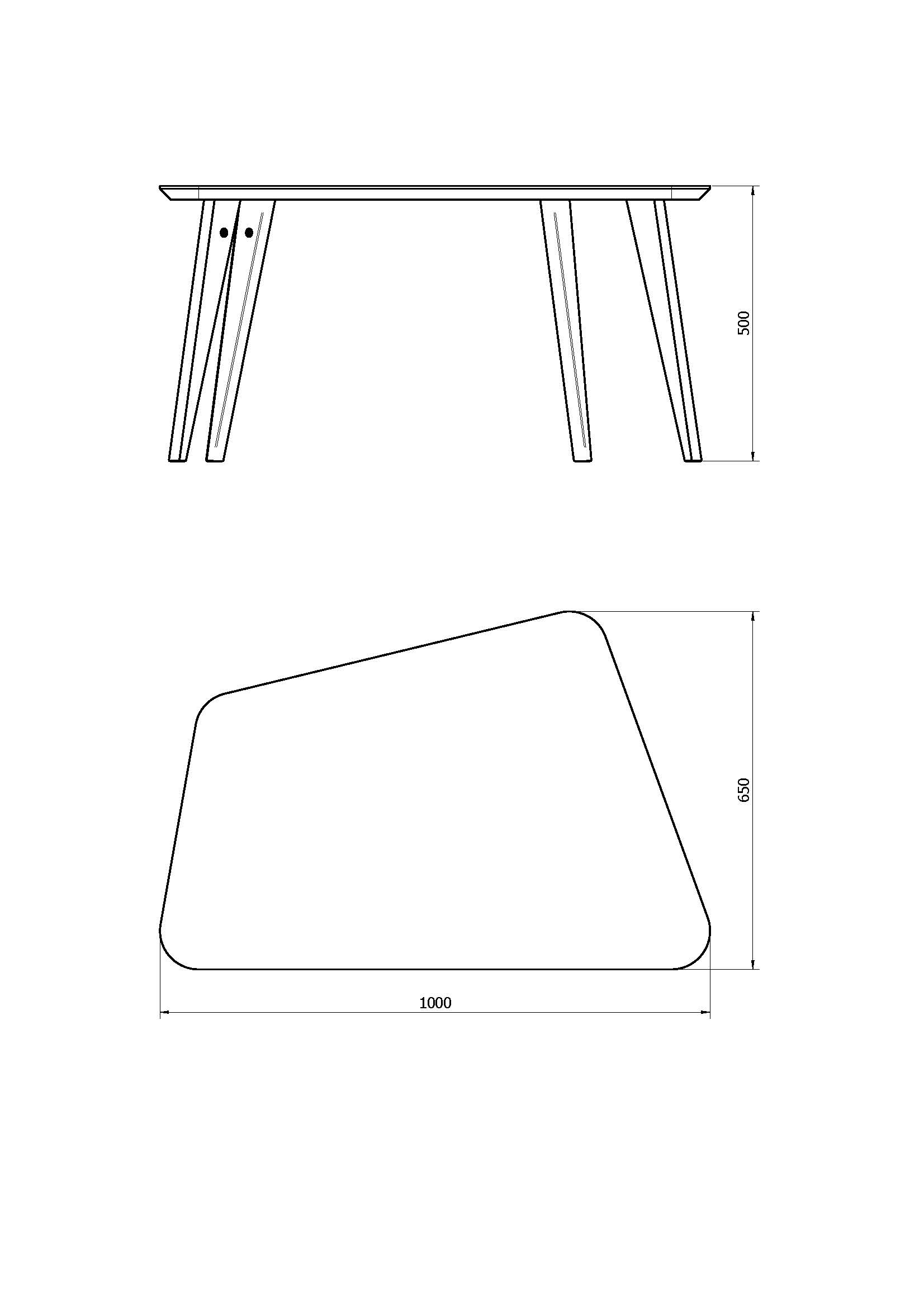 Pascal Sofa diivanilaud trapets