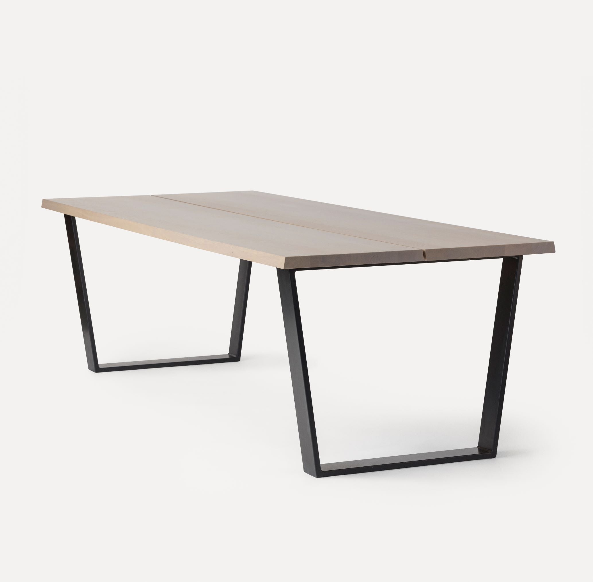 Solid tammepuidust laud metalljalgadega 200–250 cm