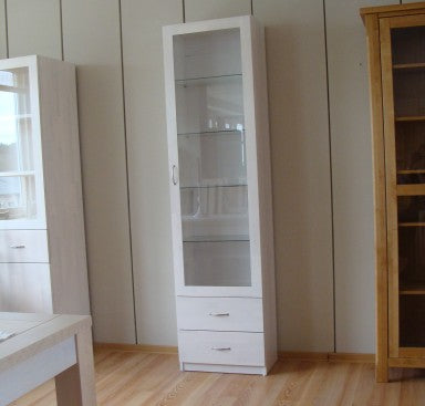 Aivar Vitriinkapp ühe ukse ja klaasist riiulitega - Unolik